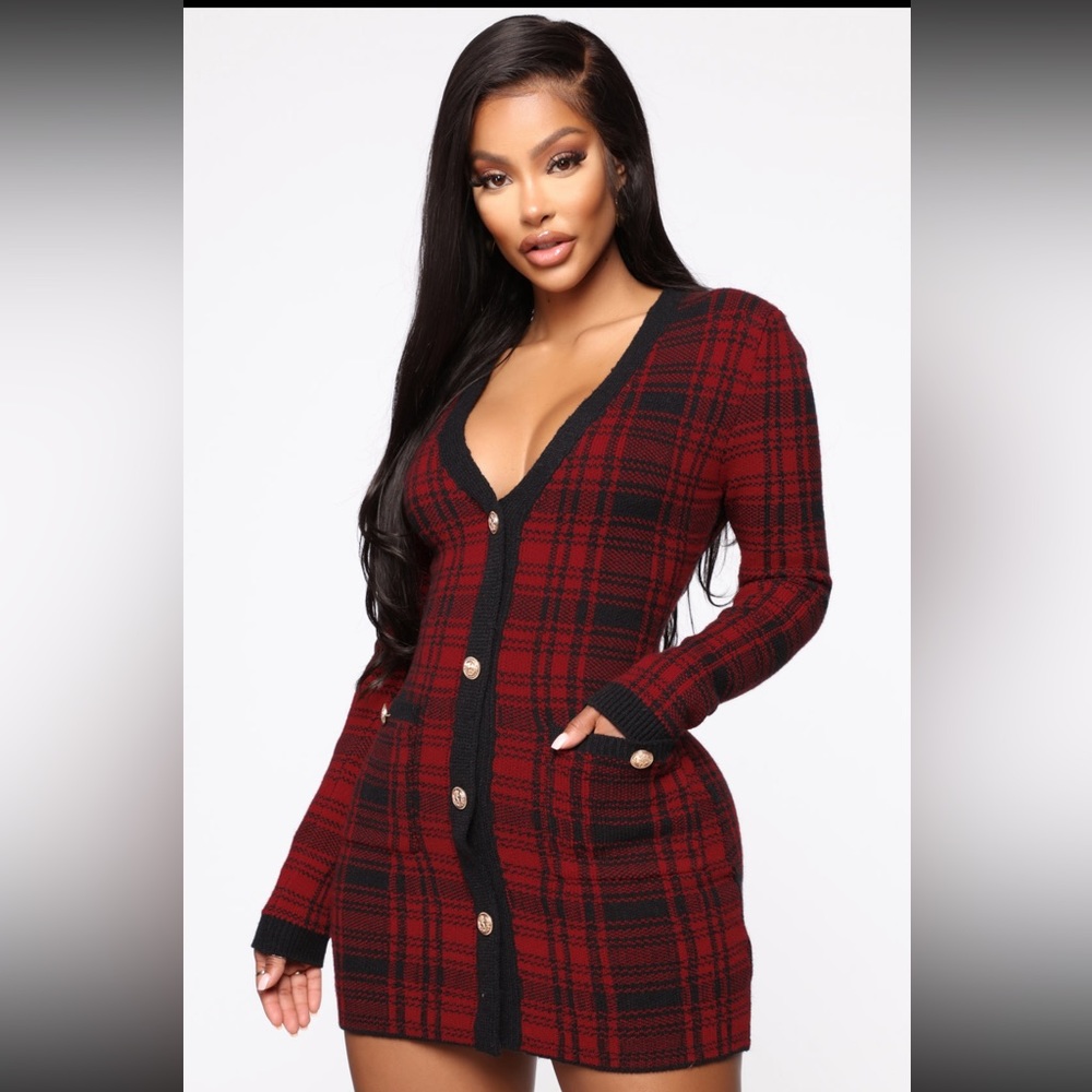 Plaid mini dress NWOT